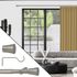 Kit tringle à rideaux extensible en métal de 1.20 à 2.10 m diam 25 à 28 mm Finition Nickel mat- MOBOIS