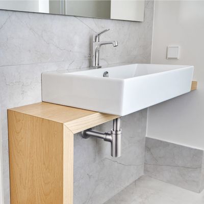 Siphon réglable pour lavabo chrome - EDOUARD ROUSSEAU