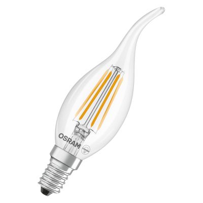 Ampoule LED E14 flamme effet coup de vent 4 W = 470 lumens blanc chaud OSRAM