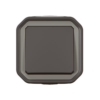 Interrupteur va-et-vient étanche IP55 en saillie Anthracite - Plexo LEGRAND