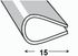 Serre feuillet PVC noir 15 mm 1 m CQFD