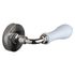 Poignées de porte sur rosaces rondes sans trou Shabby nickel mat ALPERTEC