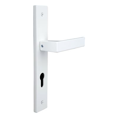 Poignées de porte sur plaques à cylindre Loft blanc ALPERTEC
