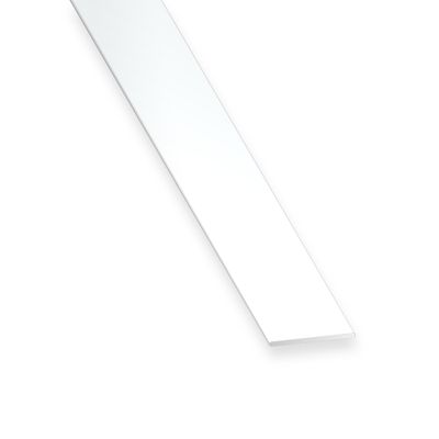 Profilé plat PVC blanc 50 x 2 mm 2,60 m CQFD