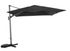 Parasol déporté 3x3 m gris avec mat imitation bois orientable inclinable à manivelle PROLOIRS Livraison à domicile incluse