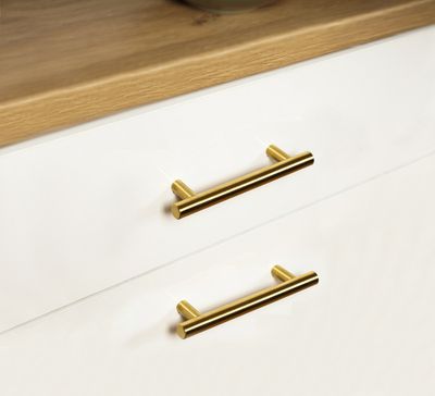 Poignée de meuble cylindrique inox laiton entraxe 96 mm REI