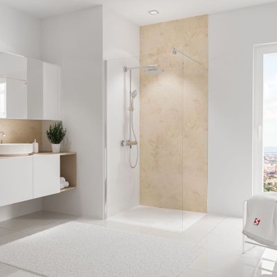 Panneau mural de douche 100x255 cm travertin DécoDesign Décor - SCHULTE