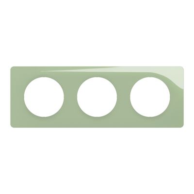 Plaque de finition 3 postes Vert céladon - Céliane LEGRAND