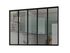 Verrière aluminium noir 5 carreaux vitrage verre clair l.168 x H.117 cm OPTIMUM