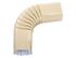 Coude latéral extérieur aluminium sable 60 x 80 mm pour gouttière EDILIANS