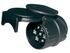 Adaptateur avec clapet 12 V mâle 13 plots femelle 7 plots - ABTECH