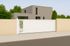 Portail coulissant aluminium THYEZ l.3,50 x H.1,55 m motorisé blanc JARDIMAT