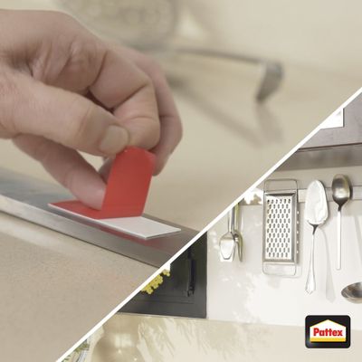 Adhésif Fixation Ni clous ni vis Double Face 120kg 1.5m x 19 mm PATTEX