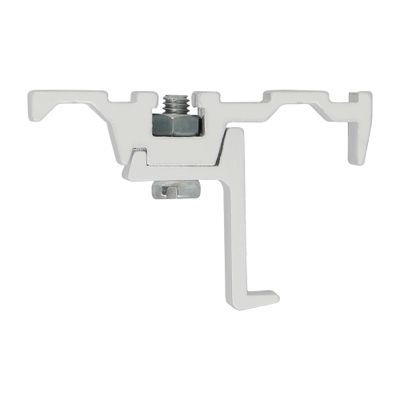 Support pfafond simple en métal pour rail 24 x 16 mm Finition Blanc par 2 - MOBOIS