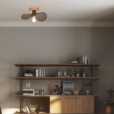 Plafonnier E27 Honu noir 15W - COREP