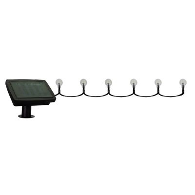 Guirlande lumineuse extérieur solaire LED 8m Saria noir IP44 blanc chaud - TIBELEC