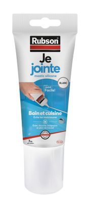 Mastic Silicone Bain & Cuisine Pure Anti-Moisissures Blanc 150 ml RUBSON