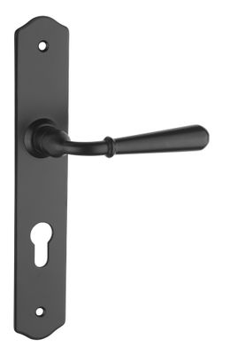 Poignées de porte sur plaques à cylindre CHARON noir THIRARD