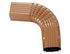 Coude latéral intérieur aluminium miel 60 x 80 mm pour gouttière EDILIANS