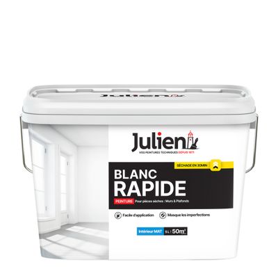 Peinture acrylique Rapide blanc mat 5 L - JULIEN