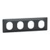 Plaque de finition 4 postes horizontale anthracite - Ovalis SCHNEIDER ELECTRIC