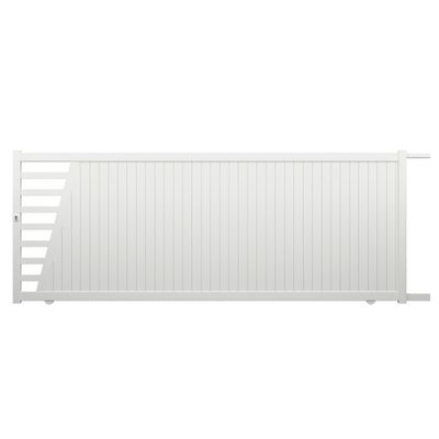 Portail coulissant aluminium PIVOINE l.4,10 x H.1,60 m blanc livraison directe à domicile GARDEN GATE