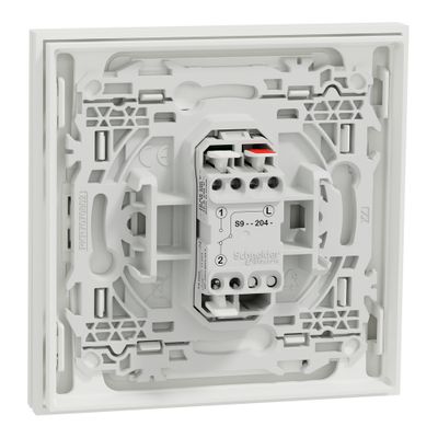 Interrupteur va-et-vient ou poussoir avec plaque intégrale Odace 2025 blanc - SCHNEIDER ELECTRIC