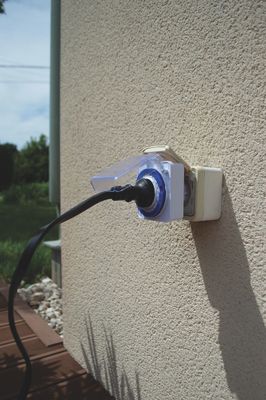 Prise programmable mécanique journalière IP44 - TIBELEC