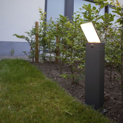 Borne extérieur LED 63,5cm Pano gris IP54  1200 lumens blanc varaible CCT - COREP