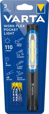 Lampe torche Work flex pocket light 3 AAA 110 lumens VARTA