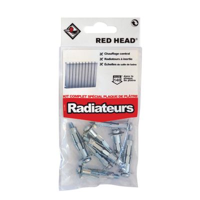 Chevilles Superklix 5 x 35 mm avec vis 5 x 40 mm par 8 RED HEAD