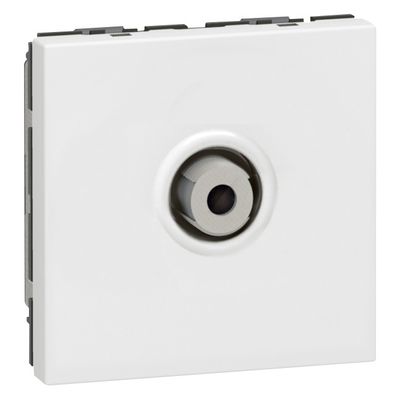 Prise TV type ''F'' à visser 2 modules finition blanche Mosaic LEGRAND