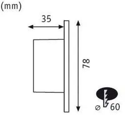 Spot LED encastrable mural rond blanc- PAULMANN