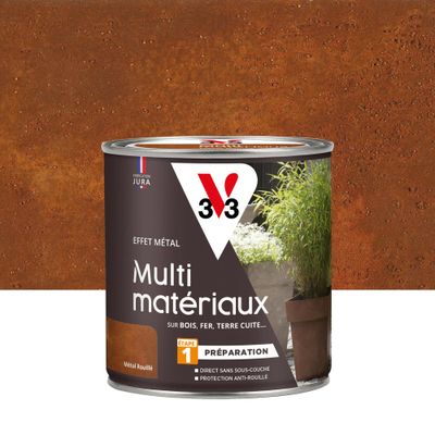 Préparation effet métal peinture multi- V33matériaux métal rouillé 0,5 L - V33