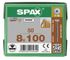 Vis tête disque Torx 8 x 100 mm par 50 SPAX