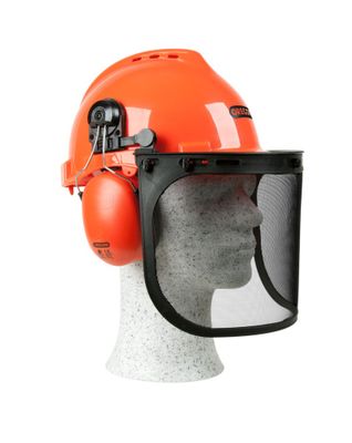 Casque de protection avec visière grillagée et protège oreilles Yukon® OREGON