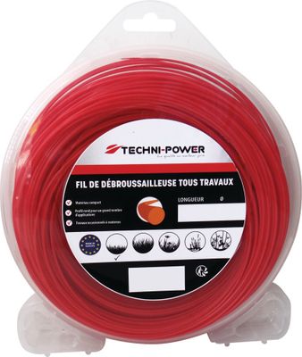 Fil nylon rond 2,4 mm 15 m TECHNI-POWER
