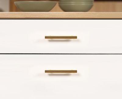 Poignée de meuble cylindrique inox laiton entraxe 96 mm REI