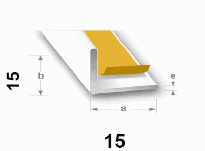 Cornière égale adhésive PVC blanc 15 x 15 mm 2,50 m CQFD