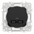 Double prise USB-C 21W Odace 2025 noir - SCHNEIDER ELECTRIC