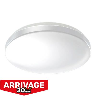 Plafonnier salle de bains LED avec capteur sonore blanc IP44 1800 lumens lumière du jour - LEDVANCE
