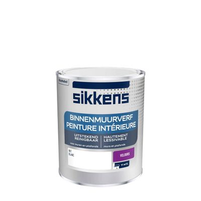 Peinture pour murs et plafonds velours blanc 1 L - SIKKENS