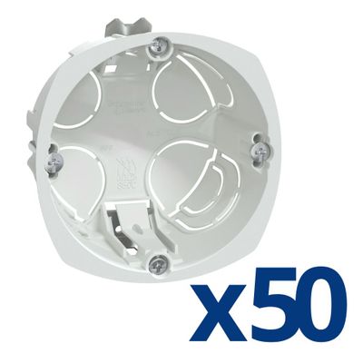 Boites d'encastrement Multifix 1 poste 67x40 IP20 Matériaux creux par 50 - SCHNEIDER ELECTRIC