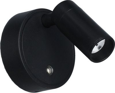 Spot LED mural en saillie orientable et sans fil blanc dynamique CCT Noir - Noli ARLUX