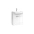Meuble de salle de bains 2 portes L54 x H56 x P27 cm mélaminé blanc Veneda