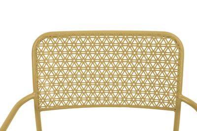 Salon pour balcon CATANE 2 personnes en acier moutarde BOCARNEA