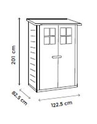 Abri de jardin en résine avec toit mono-pente 0,88 m², Livraison à domicile incluse - HABRITA