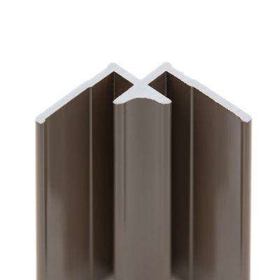 Profilé d'angle intérieur taupe pour panneaux muraux de 210 cm - SCHULTE