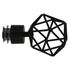 Embout déco géometrique en métal diam 28 mm Finition Noir mat - MOBOIS