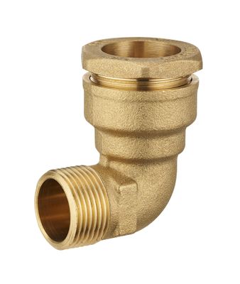 Raccord laiton coude mâle 26/34 pour tube PE diamètre 32 mm